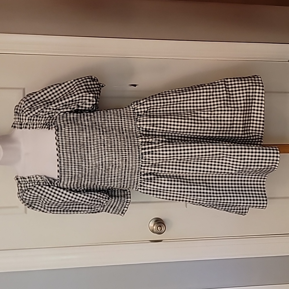 NWT Everlily Black/White Gingham Babydoll Dress - XL